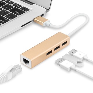 Usb พอร์ต To 3 Usb 3 . 0 พอร์ตเครือข่าย Gigabit Ethernet Rj 45 Lan อะแดปเตอร์