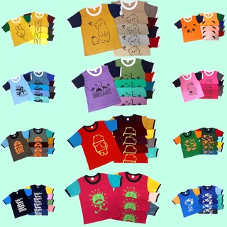 ภาพขนาดย่อของภาพหน้าปกสินค้าakka (ราคาส่งจากโรงงาน)เสื้อยืดเด็กแขนต่างสี เสื้อคอกลมเด็ก 1-8 ปี ผ้าคอตตอน 100% (เนื้อผ้าดี) จากร้าน akkashoponline บน Shopee
