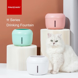 น้ำพุแมว เครื่องกรองน้ำสะอาด ให้น้ำอัตโนมัติ candy pastel 2.5L   Drinking Cat  Fountain Water พร้อมสายเสียบUSB