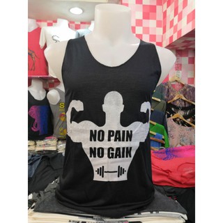 เสื้อกล้าม​ No Pain No Gain สีดำ size M