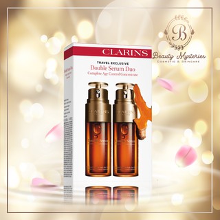 เครื่องสำอางค์ ของแท้ ส่งฟรี ป้ายคิง Clarins Double Serum Complete Age Control Concentrate 50ml*2 เซรั่ม คลาแรงส์