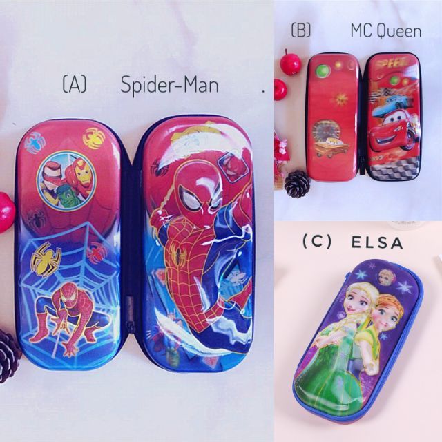 พร้อมส่ง-กล่องดินสอลายนูน-3มิติ-eva-กระเป๋าดินสอ-smiggle