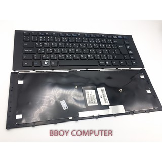 SONY Keyboard คีย์บอร์ด SONY VAIO VPC-EA EX SERIES สีดำ ไทย-อังกฤษ พร้อมเฟรม