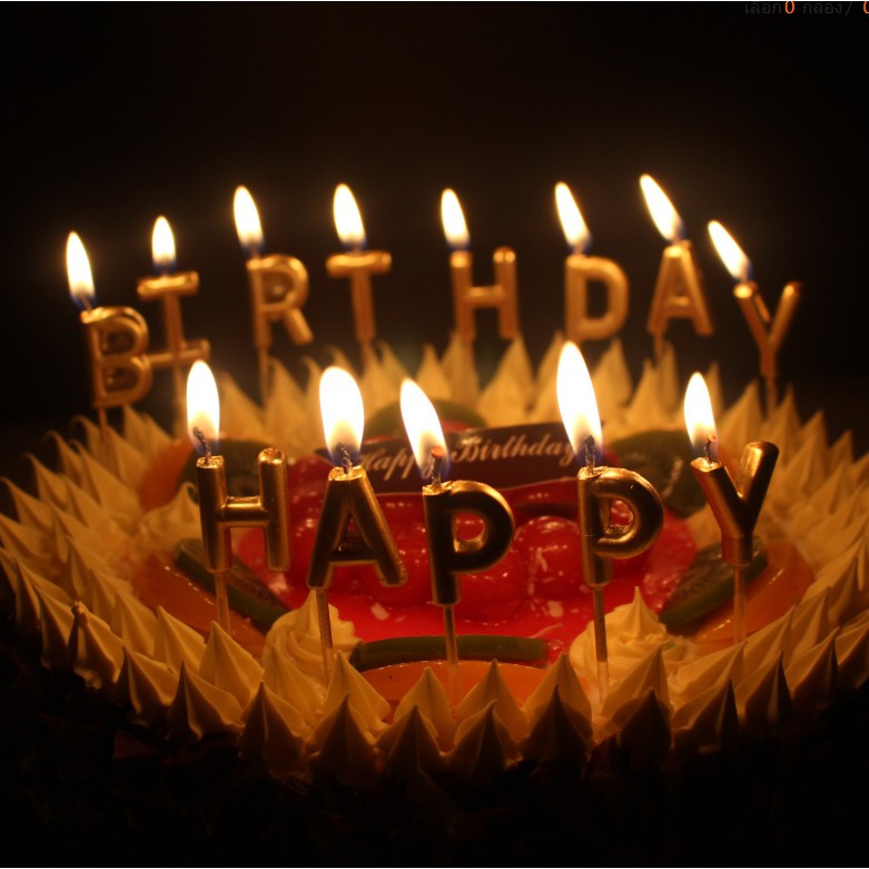 ภาพสินค้าขายส่ง เทียนวันเกิด เทียนHappybirthday เทียนหน้าเค้ก จากร้าน hobparty บน Shopee ภาพที่ 1