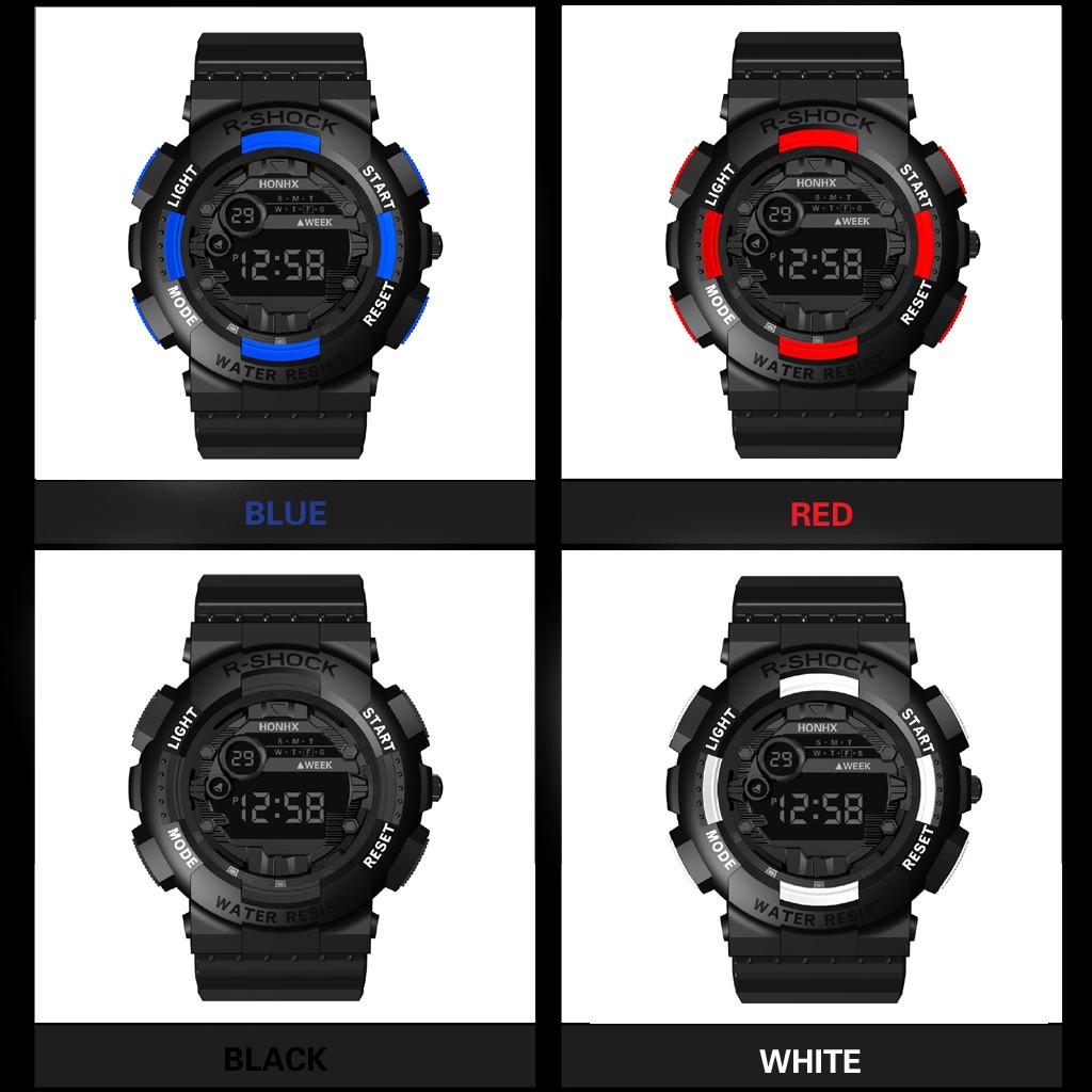 สินค้า COTH62015 นาฬิกาดิจิตอล มีไฟ LED สายหนัง PU กันน้ำ หรูหรา สไตล์กีฬา สำหรับผู้ชาย