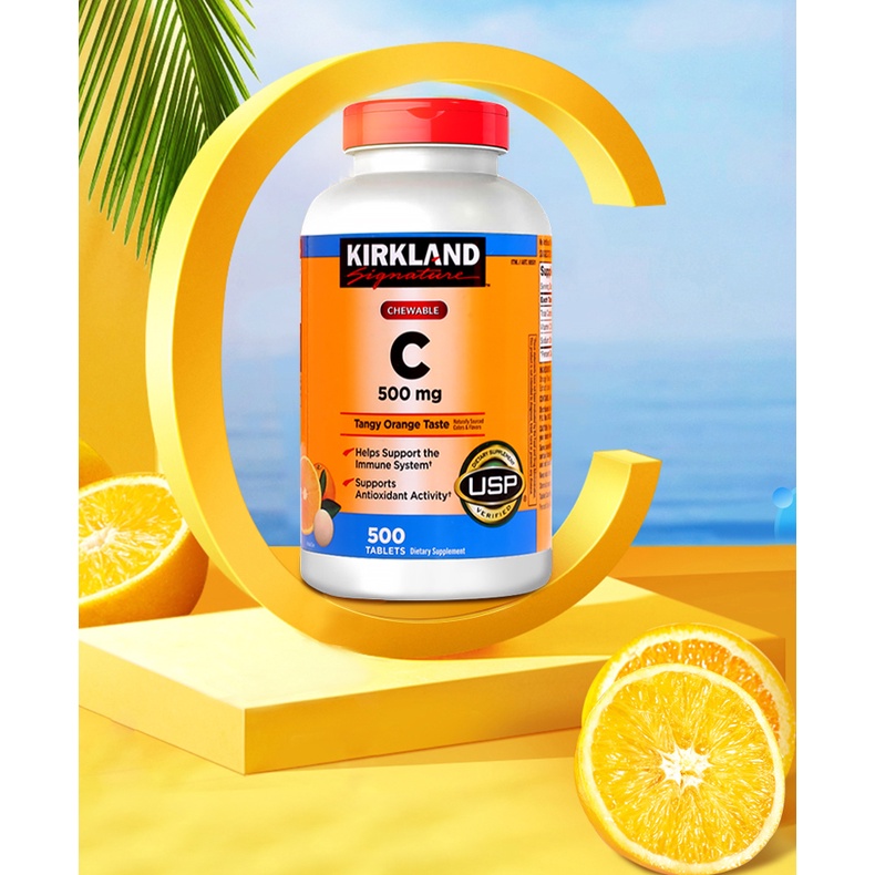 (Exp.01/2027)Kirkland Signature Chewable Vitamin C 500 mg 500