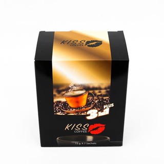 SHUMED KISS COFFEE 3 IN 1 PLUS 15G.X7 SAC กาแฟสำหรับผู้ที่ต้องการควบคุมน้ำหนักและกระชับสัดส่วนให้เป๊ะอยู่เสมอ