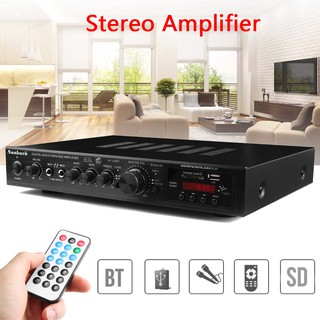 เครื่องขยายเสียงบลูทูธ 220V 720W 4 ohm 5CH Stereo AV Surround + รีโมท + เสาอากาศ