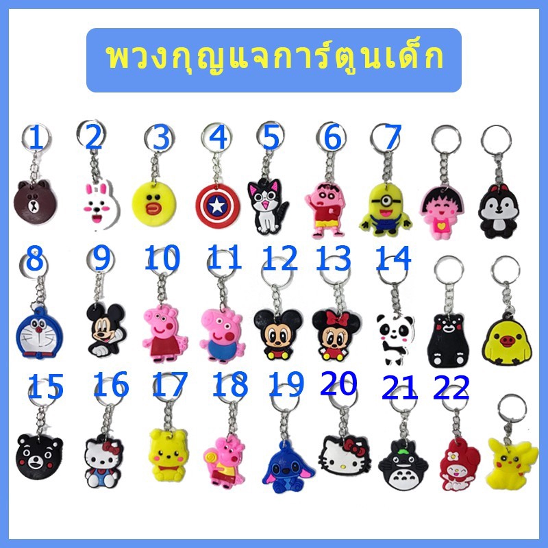 ภาพหน้าปกสินค้าพวงกุญแจ PVC ลายการ์ตูน ขนาดเล็ก 4ซม. เลือกแบบได้ จากร้าน welcomebaby.th บน Shopee