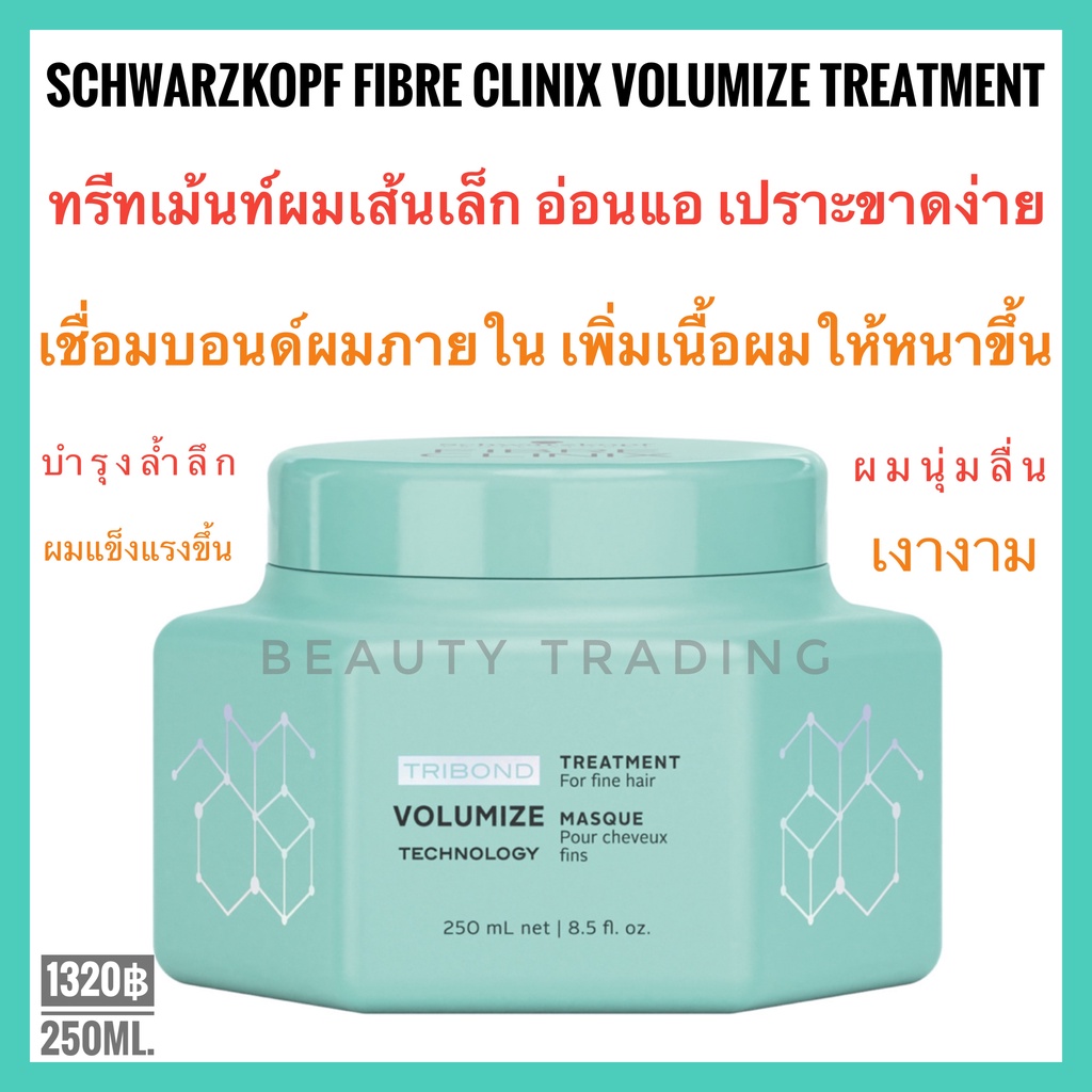 ชวาร์สคอฟ-schwarzkopf-fibre-clinix-volumize-schwarzkopf-fibre-clinix-tribond-volumize-technology-treatment-250ml