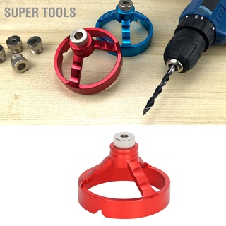 Super Tools~ 3 In 1 อุปกรณ์เจาะรูแนวตั้ง พร้อมบูชสว่าน 6 ชิ้น สําหรับงานไม้