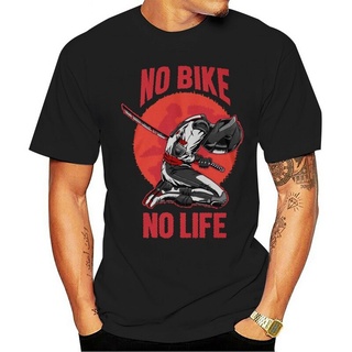 New 2022 เสื้อยืดแฟชั่นผู้ชายผู้หญิงแขนสั้นพิมพ์ลาย No Bike - No Life discount