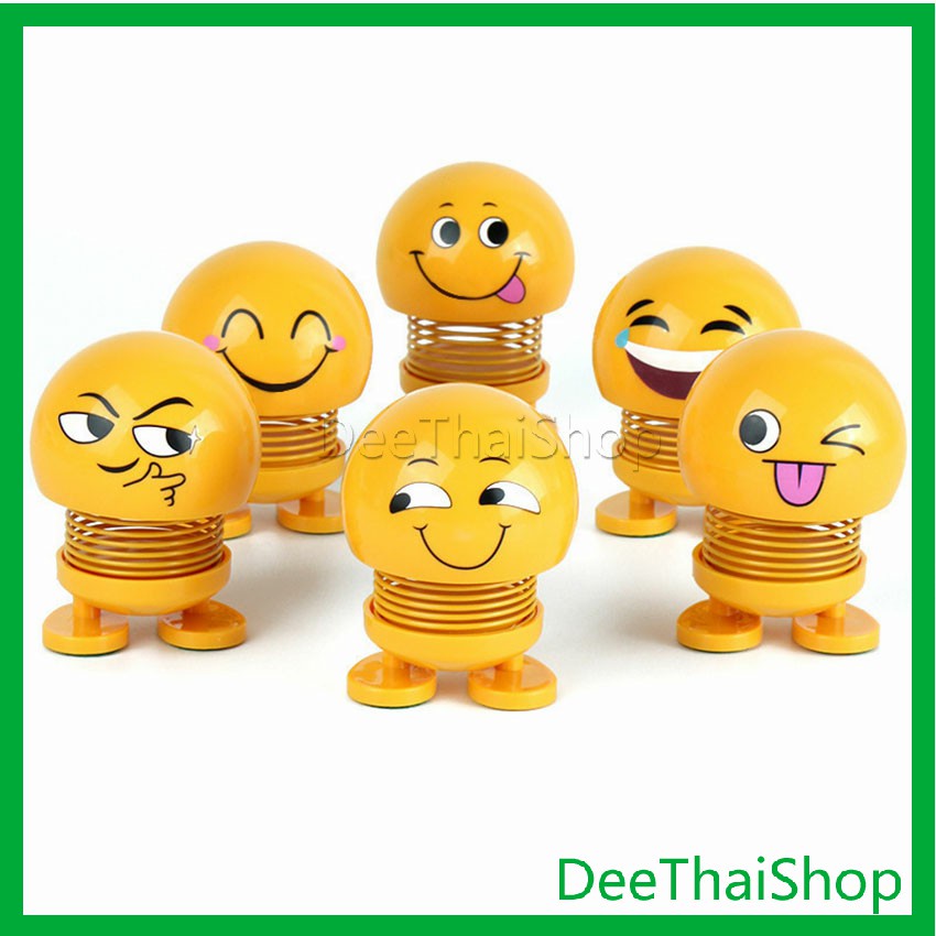 dee-thai-a640-ตุ๊กตาอิโมจิ-ตุ๊กตาส่ายหัว-ตกแต่งรถภายใน-emoji-ตุ๊กตาส่ายหัวได้-ประดับยนต์-อีโมติคอน-car-decoration