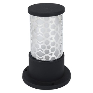 Pole light POST MOUNTED LAMP CARINI BO-F5302AS ALUMINIUM/GLASS MODERN BLACK External lamp Light bulb ไฟหัวเสา ไฟหัวเสา C