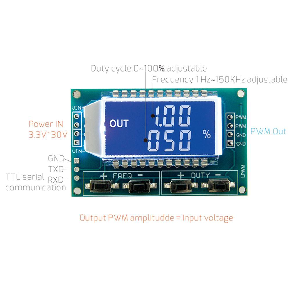 กำเนิดสัญญาณวงจรความถี่พัลส์-pwm-ปรับโมดูลจอแสดงผล-lcd