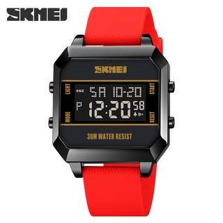 Skmei 1848 นาฬิกาข้อมือดิจิทัล มีไฟ LED นับถอยหลัง 3 บาร์ กันน้ํา สไตล์สปอร์ต สําหรับผู้ชาย