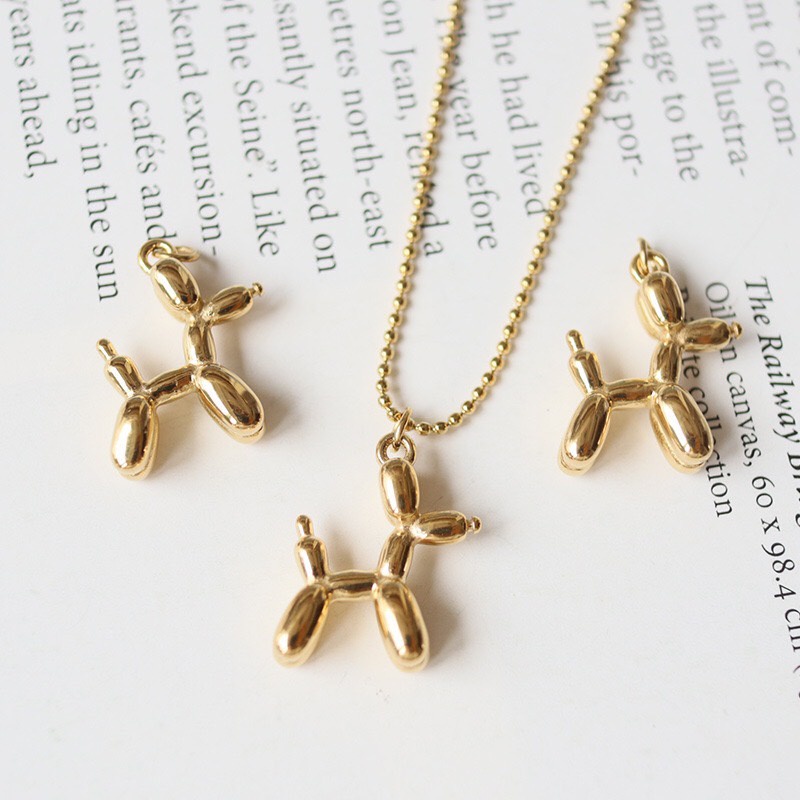 สร้อยคอประดับจี้-balloon-dog-ไม่ลอก-ไม่ดำ-puppy-necklace-apostrophe-x