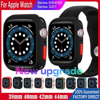 สินค้า เคสนาฬิกาข้อมือ ซิลิโคน TPU นิ่ม ผิวด้าน พร้อมปุ่มถอดได้ สําหรับ iWatch Series SE 7 6 5 4 3 2 1