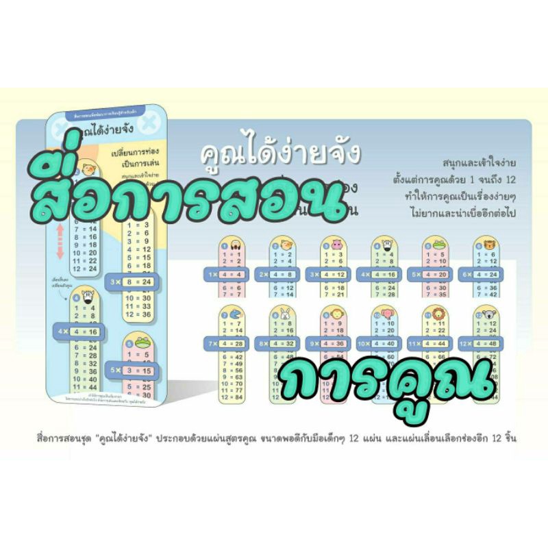 สื่อการสอนสูตรคูณ-คูณได้ง่ายจัง-ไม้บรรทัด-vanda-learning