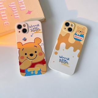 เคสโทรศัพท์มือถือ พิมพ์ลายหมีพูห์ สําหรับ iPhone 13promax 12 11 7Plus X XR XSMax