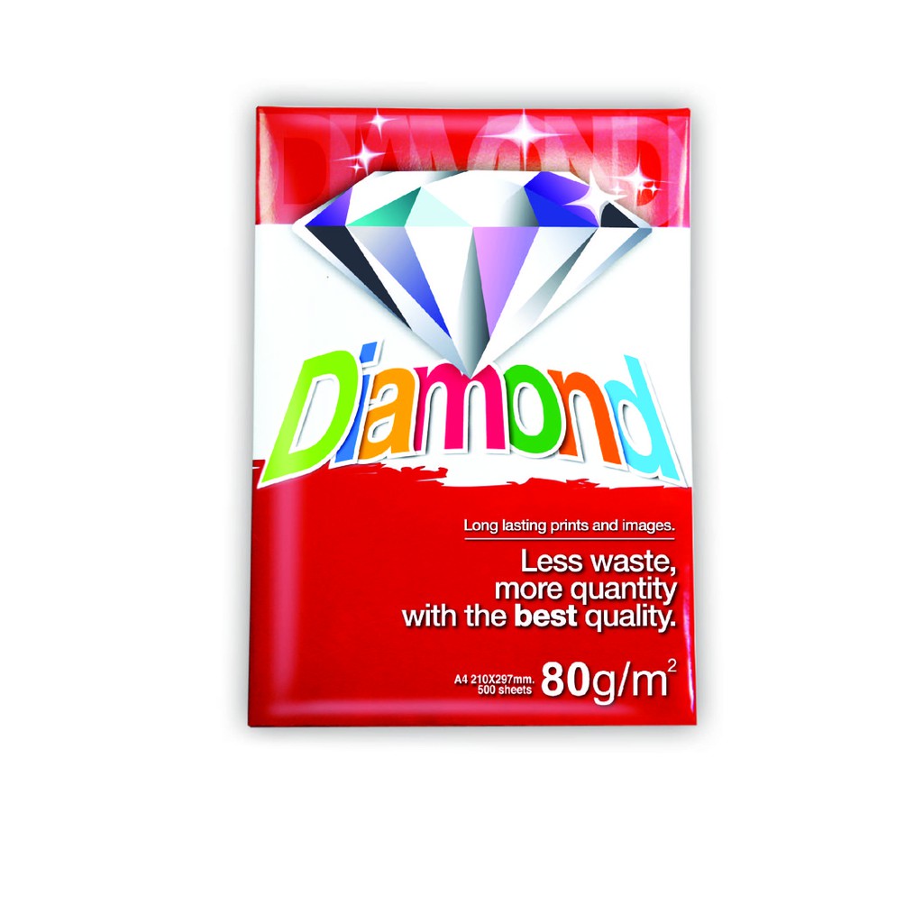 กระดาษถ่ายเอกสาร Diamond A4 80 แกรม 500 แผ่น | Shopee Thailand