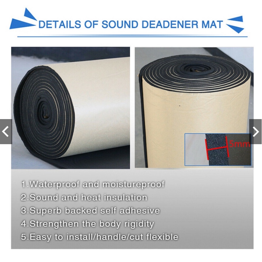 แผ่นฉนวนกันความร้อนสเตอริโอ-กันเสียงรบกวน-ขนาด-5-มม-50x100-ซม-สําหรับรถยนต์