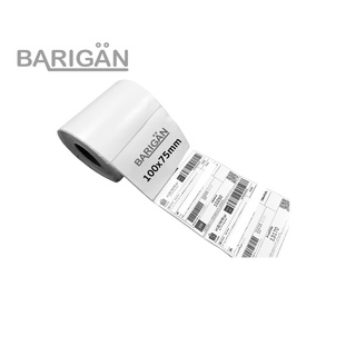 สินค้า BARIGAN Thermal Label ขนาด 100x75mm สำหรับปริ้นFlash Kerry Label ใบปะหน้า Shopee แบบไม่มี Packing list