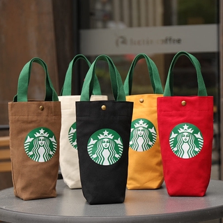 Starbuck กระเป๋าถือ ทรงโท้ท ใช้ซ้ําได้ สําหรับใส่แก้วกาแฟ