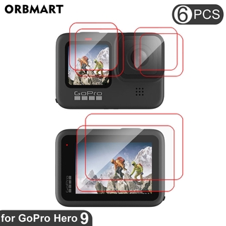 ฟิล์มกันรอยหน้าจอ 3 In 1 สําหรับ Gopro Hero 9 สีดํา