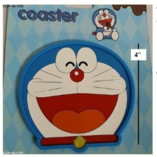 จานรองแก้ว ซีรีโคน ลาย โดเรม่อน (Doraemon) ขนาดเส้นผ่าศูนย์กลาง 4 นิ้ว