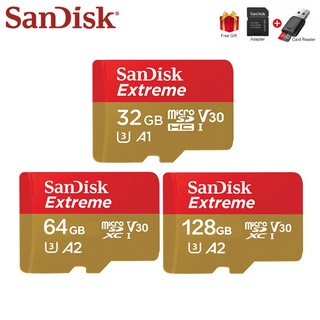 ภาพหน้าปกสินค้าของแท้ 100% การ์ดหน่วยความจํา Micro SD SanDisk Extreme 32GB A1 64GB 128GB A2 SDXC U3 4K ความเร็วสูง UHS-I ที่เกี่ยวข้อง