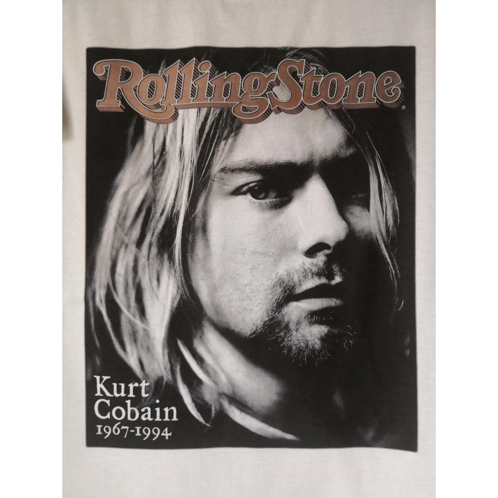 เสื้อยืดพิมพ์ลายเสื้อวงนำเข้า-rolling-stone-magazine-kurt-cobain-cover-nirvana-grunge-rip-1967-1994-style-vintage-t-shir