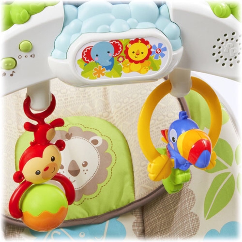 เปลโยกสั่นได้-มีน้ำตก-เล่นเพลงต่อเนื่องได้นาน-fisher-price-deluxe-bouncer-rainforest-friends