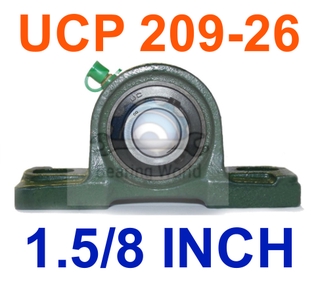 UCP 209-26 รูเพลา 1.5/8 นิ้ว UCP เพลานิ้ว เหล็ก Chrome อย่างดี ตลับลูกปืนตุ๊กตา Bearing Units UCP