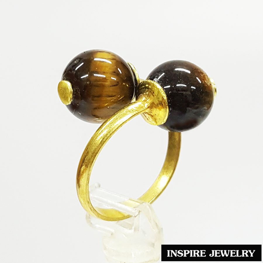 ภาพหน้าปกสินค้าInspire Jewelry (NN) ,แหวนหินตาเสือ ตัวเรือนทองเหลือง สามารถปรับขนาดได้ พร้อมถุงกำมะหยี่ จากร้าน thanawee5616 บน Shopee