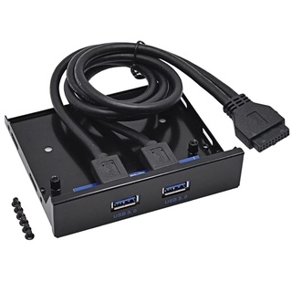 Performance 20 Pin 2 Ports USB 3.0 Hub USB3.0 Front Panel Bracket Adapter Cable for PC Desktop 3.5 Inch Floppy Bay