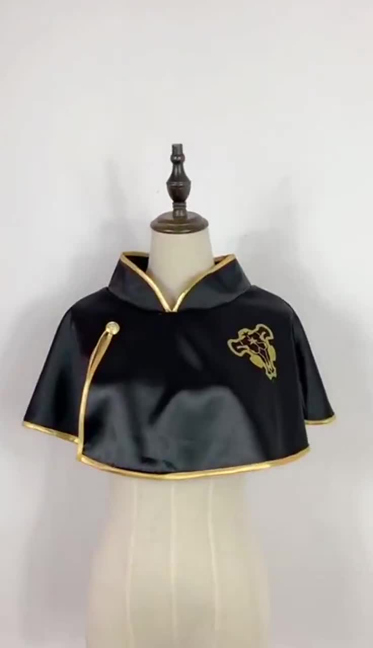 ผู้ชาย-asta-cloak-black-clover-ชุด-black-bull-short-cape-คอสเพลย์แต่งกาย