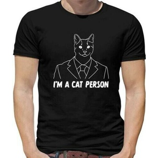 เสื้อยืดวินเทจกระหน่ํา เสื้อยืดลําลอง แขนสั้น พิมพ์ลาย Im A Cat Person Mens - Kitty - Kitten - pet - Cats - Feline - pe