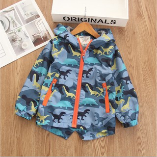 Jacket ลายไดโนเสาร์ [4y ,5y]ฟ้า