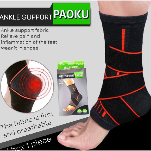 paoku-ankle-support-ผ้าพันข้อเท้าลดการอักเสบเส้นเอ็นข้อเท้า