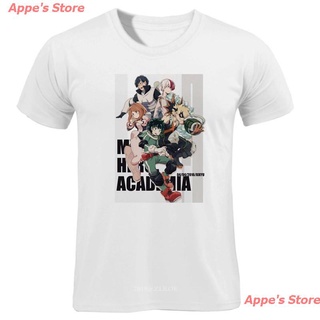 Appes Store 2021 New Fashion Boku No Hero T Shirt My Hero Academia T-Shirt Summer Popular Short Sleeve Top White เสื้อย