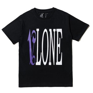 เสื้อยืดแขนสั้นพิมพ์ลาย Vlone แฟชั่น Unisex