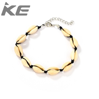 Jewelry summer beach hand-woven small black rope shell alloy anklet anklet women for girls for