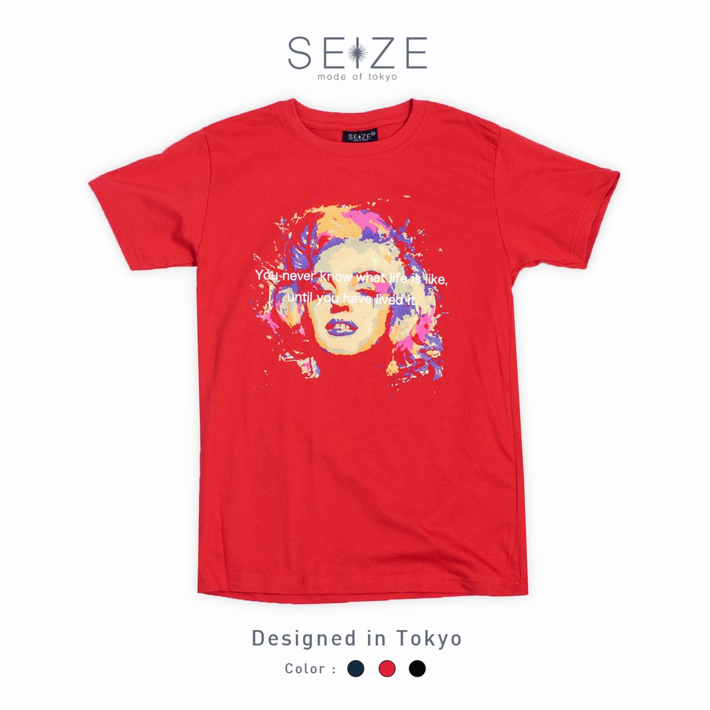 เสื้อยืดคอกลม-เสื้อยืดแขนสั้นคอกลม-unisex-seize-mode-of-tokyo-st102-cry-ดำ-กรมท่า-แดง