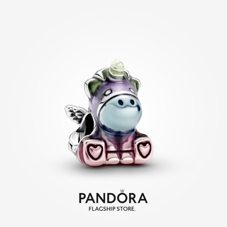 Pandora เครื่องราง รูปยูนิคอร์น สีรุ้ง หลากสีสัน สําหรับของขวัญวันเกิดผู้หญิง p825