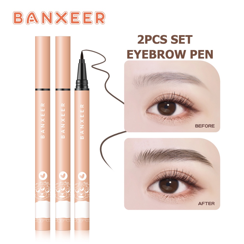 banxeer-ดินสอเขียนคิ้ว-เนื้อลิขวิด-กันน้ํา-ติดทนนาน-ของแท้-สําหรับเขียนคิ้ว-1-2-ชิ้น-eyebrow-pencil-waterproof-long-lasting