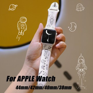 ภาพหน้าปกสินค้าสายนาฬิกาข้อมือซิลิโคนลายการ์ตูนสําหรับ Apple Watch 44 มม . 42 มม . ซึ่งคุณอาจชอบราคาและรีวิวของสินค้านี้