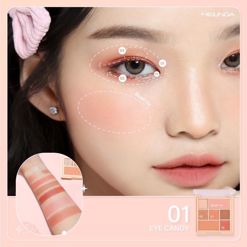 MEI LINDA COLOR CODE BLUSH & EYE PALETTE (MC3111) meilinda เมลินดา