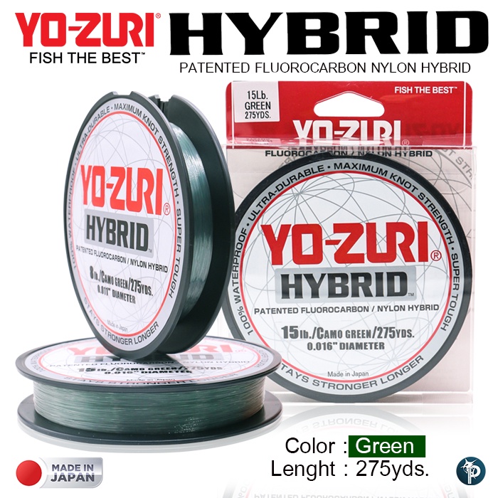 สาย YO-ZURI HYBRID สีเขียว MADE IN JAPAN