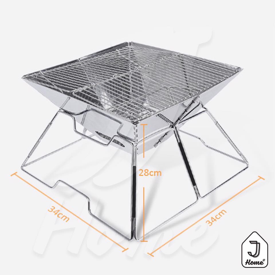 bbq-เตาปิ้งย่างบาร์บีคิว-สแตนเลส-แบบพกพา-น้ำหนักเบา-สามารถพับเก็บได้-สังสรรค์ปาร์ตี้-ตั้งแคมป์-กลางแจ้ง